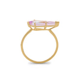 14K Kite-Cut Pink Amethyst Ring