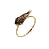 14K Smoky Quartz Kite Ring