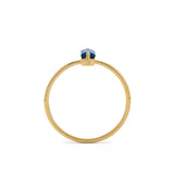 Blue Sapphire East-West Ring
