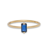Blue Sapphire East-West Ring