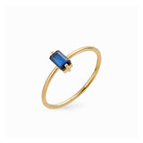 Blue Sapphire East-West Ring