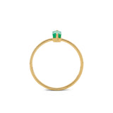 Emerald East-West Ring