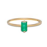 Emerald East-West Ring