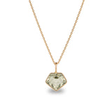 Green Amethyst Geometric Pendant