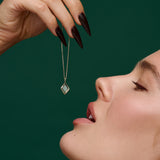 Lemon Topaz Portrait-Cut Necklace