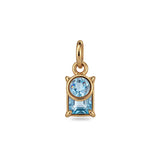 Sky Blue Topaz Duo Drop Pendant