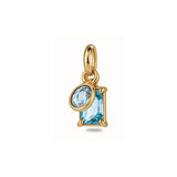 Sky Blue Topaz Duo Drop Pendant