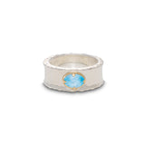 Sky Blue Topaz Two-Tone Ring