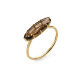 Smoky Quartz Elongated Oval Ring