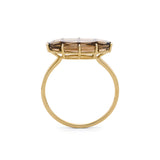 Smoky Quartz Elongated Oval Ring