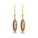 Smoky Quartz Marquise Drop Earrings