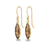 Smoky Quartz Marquise Drop Earrings